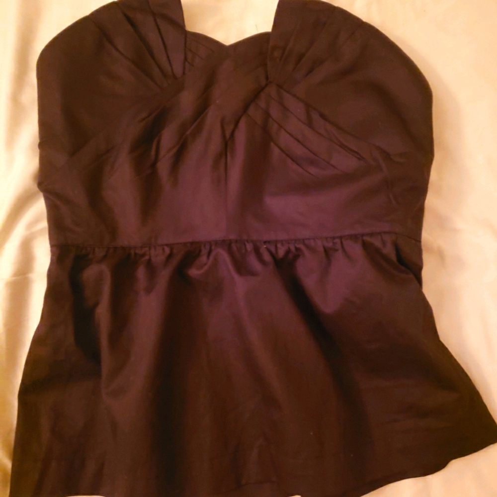 Anthropologie Odille Strapless Black Top size 4